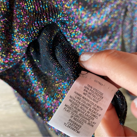 Leith Shimmer Sparkle Cardigan EUC Size L - Picture 7 of 9